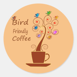 鳥に優しいコーヒー ラウンドシール
