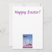 鳥に囲まれた巨大な飛行する卵のイラスト シーズンカード (裏面)