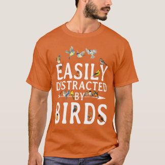 鳥に気を取られがちな女友達 Tシャツ