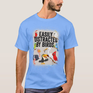 鳥に気を取られがち ユーモアあふれる友達へのギフト Tシャツ