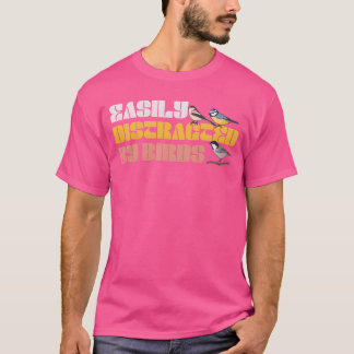 鳥に気を取られがち 鳥好きさんへの面白いギフト Tシャツ