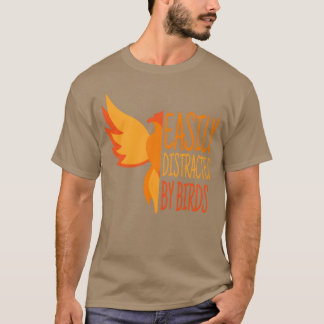 鳥に気を取られがち 鳥好きな人への面白いギフト 鳥学 Tシャツ