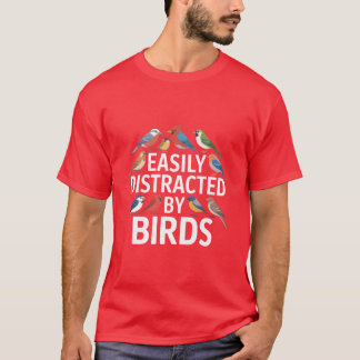 鳥に気を取られやすい 鳥好き バードウォッチング 友達 Tシャツ