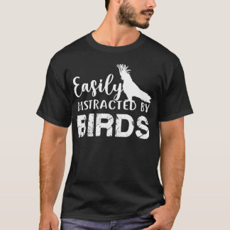 鳥に気を取られやすい 鳥好き ファニー ビンテージ Tシャツ