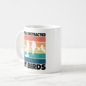 鳥に気を取られやすい 鳥好き 誕生日 コーヒーマグカップ (正面左)