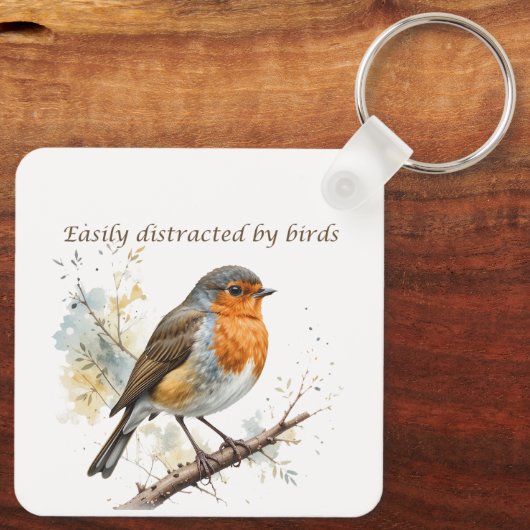 鳥に簡単に気を取られるおもしろい引用文 キーホルダー (裏面)