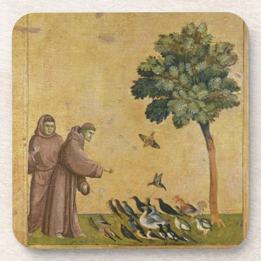 鳥に説教するAssisiのSt Francis コースター (正面)