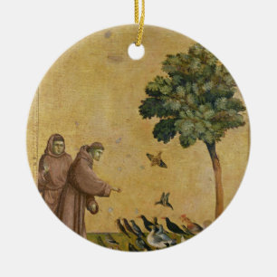 鳥に説教するAssisiのSt Francis セラミックオーナメント