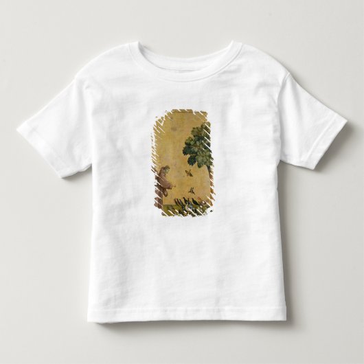 鳥に説教するAssisiのSt Francis トドラーTシャツ (正面)