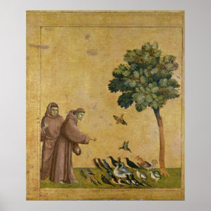 鳥に説教するAssisiのSt Francis ポスター