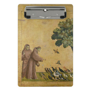 鳥に説教するAssisiのSt Francis ミニクリップボード