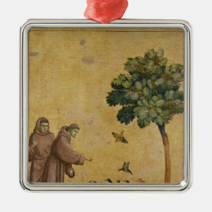 鳥に説教するAssisiのSt Francis メタルオーナメント