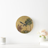 鳥に説教するAssisiのSt Francis ラウンド壁時計 (ホーム)