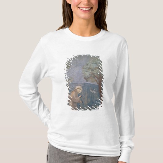 鳥に説教するSt Francis 1297-99年 Tシャツ (正面)