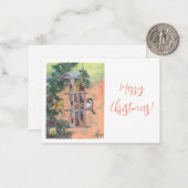 鳥に餌をあげる ギフト ノートカード (正面/裏面インサイチュ)