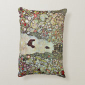 鳥のいる庭園の小道、グスタフ・クリムト、アール・ヌーヴォー アクセントクッション (裏面(縦))