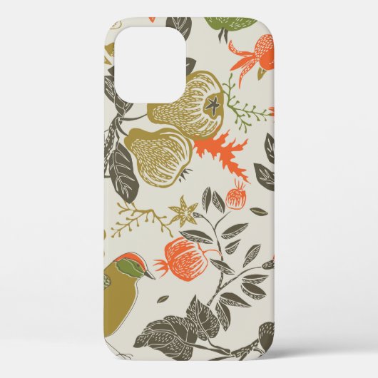 鳥のいる果物園。シームレスパターン Case-Mate iPhoneケース (裏面)