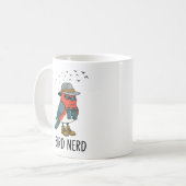 鳥のおたくおもしろい鳥観察野鳥観察鳥愛好家 コーヒーマグカップ (正面左)