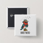 鳥のおたくおもしろい鳥観察野鳥観察鳥愛好家 缶バッジ (正面&裏面)