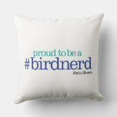 鳥のおたくがあること誇りを持った クッション (裏面)