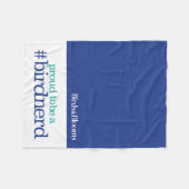 鳥のおたくがあること誇りを持った フリースブランケット (正面(横))