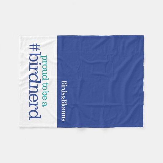 鳥のおたくがあること誇りを持った フリースブランケット (正面(横))