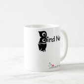 鳥のおたくとフクロウピンク コーヒーマグカップ (正面右)