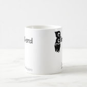 鳥のおたくとフクロウピンク コーヒーマグカップ (中央)