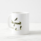 鳥のおたくのシルエット コーヒーマグカップ (正面左)