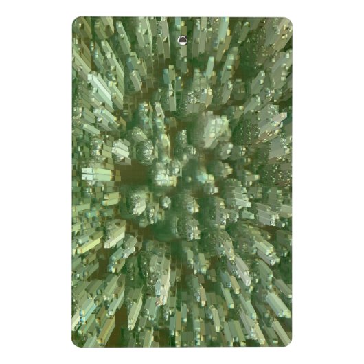 鳥のおたく誇りを持ったシルエットブラウングリーンバード ミニクリップボード (裏面)