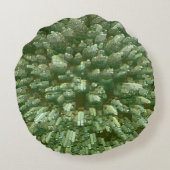 鳥のおたく誇りを持ったシルエットブラウングリーンバード ラウンドクッション (裏面)