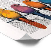 鳥のおたく辞書のページアート ポスター (角)