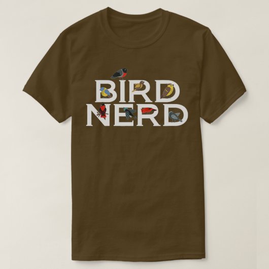 鳥のおたく鳥の愛好家を愛する鳥 Tシャツ (デザイン正面)
