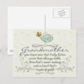 鳥のおばあちゃん詩 ポストカード (正面/裏面)