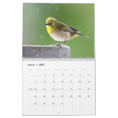 鳥のおもしろいが噴水に カレンダー (3月 2027)