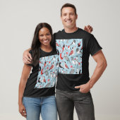 鳥のおもしろいイラスト、グラフィックはシームレス。 Tシャツ (ユニセックス)