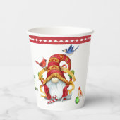 鳥のおもしろいクリスマス紙カップ付きリボン格言 紙コップ (裏面)