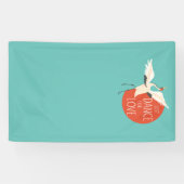 鳥のおもしろいメッセージ – 愛のために踊る1 横断幕 (横)