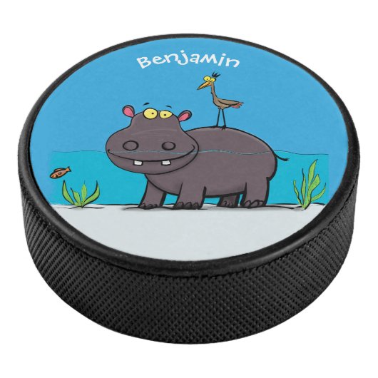 鳥のおもしろい漫画と可愛い海馬 アイスホッケーパック (3/4)