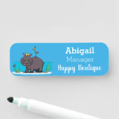 鳥のおもしろい漫画と可愛い海馬 名札 (インサイチュ)