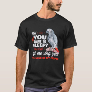 鳥のおもしろい飼い主アフリカの灰色のオウム Tシャツ