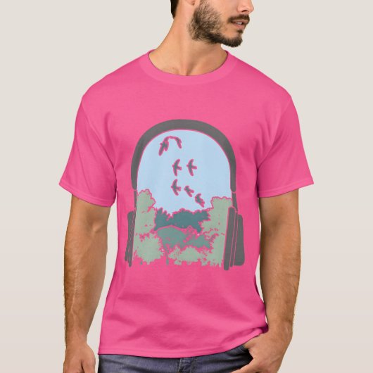 鳥のお友達のギフト Tシャツ (正面)