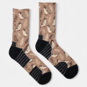 鳥のお洒落パターン ソックス (右)