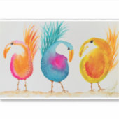 鳥のお洒落ビニール車のシール シール (正面)