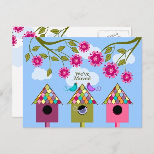 鳥のお洒落動く発表 案内ポストカード (正面/裏面)