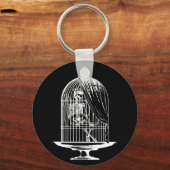 鳥のかごの骨格 キーホルダー (正面)