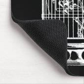 鳥のかごの骨格 マウスパッド (コーナー)