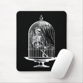 鳥のかごの骨格 マウスパッド (マウス)