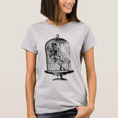 鳥のかごの骨格 Tシャツ (正面)