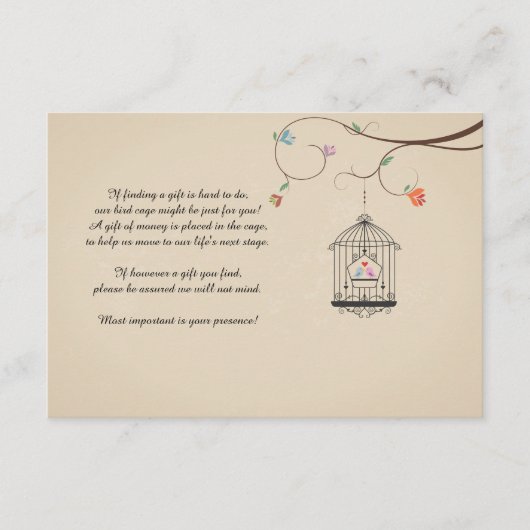 鳥のかごカードを願う愛鳥|過去記事 アドバイスカード (正面)